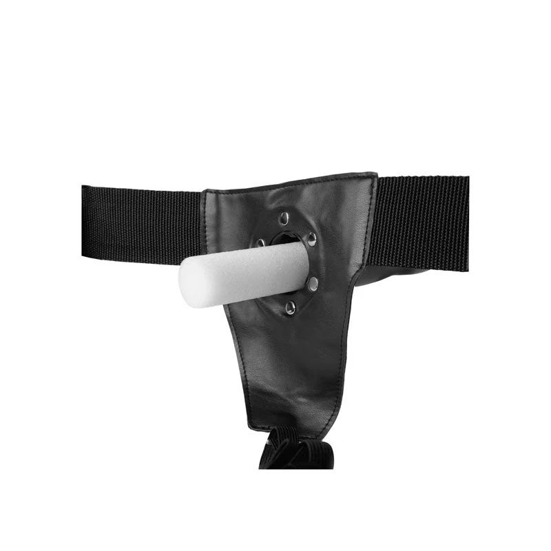 Ouch Textured Curved Hollow Strap On 8" Black - Image 3