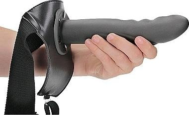 Ouch Textured Curved Hollow Strap 8" Grey - Image 2