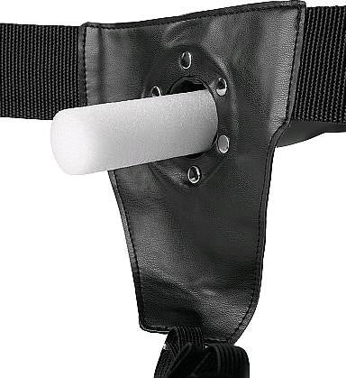 Ouch Ribbed Hollow Strap with Balls 8" Glow - Image 4