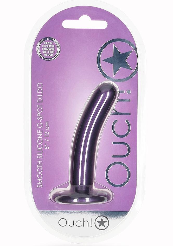 Ouch Smooth G-Spot Dildo 5'' Metallic Purple