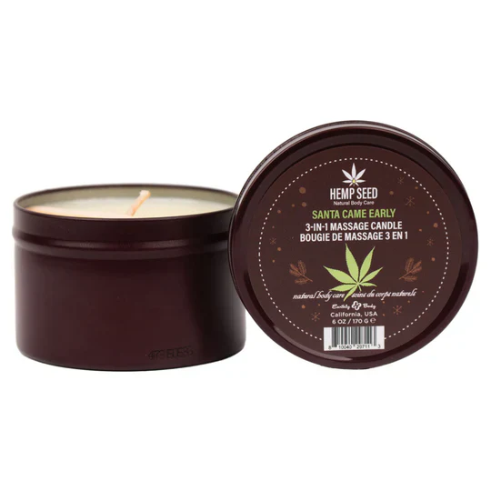 Hemp Seed Massage Candle - Santa Came Early - Image 2