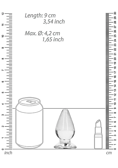 Realrock 3.5" Crystal Clear Plug Black - Image 4