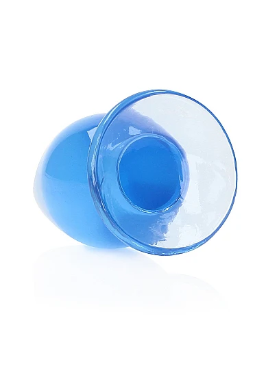 Realrock 4.5" Crystal Clear Plug Blue - Image 2