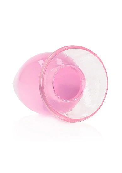 Realrock 4.5" Crystal Clear Plug Pink - Image 2