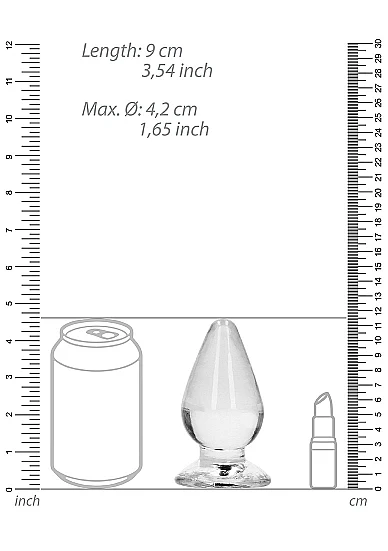 Realrock 4.5" Crystal Clear Plug Pink - Image 4