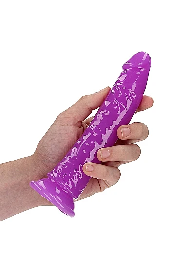 Realrock 7" Glow-N-Dark Dildo Purp - Image 2