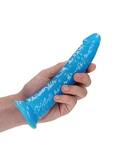 Realrock 7" Glow-N-Dark Dildo Blue - Image 2