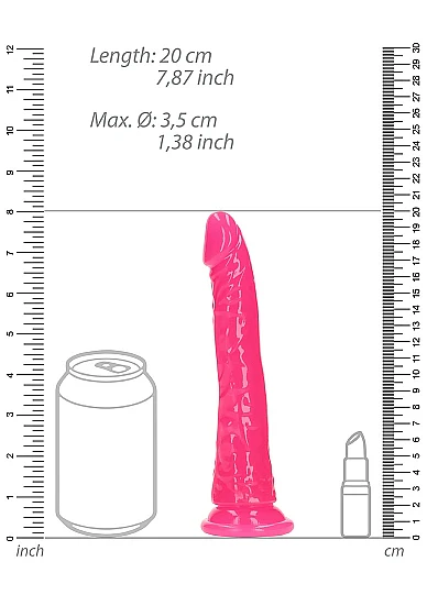 Realrock 7" Glow-N-Dark Dildo Pink - Image 4