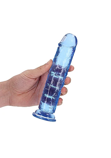 Realrock 7" Straight Dildo Blue - Image 2