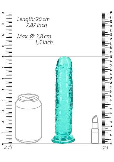 Realrock 7" Straight Dildo Green - Image 4