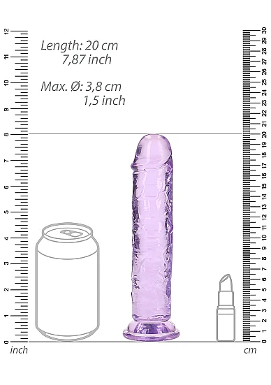 Realrock 7" Straight Dildo Purple - Image 4