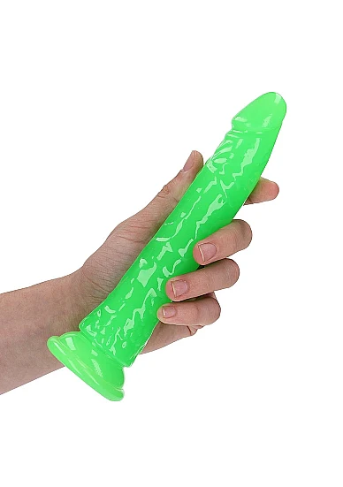 Realrock 8" Glow-N-Dark Dildo Green - Image 3