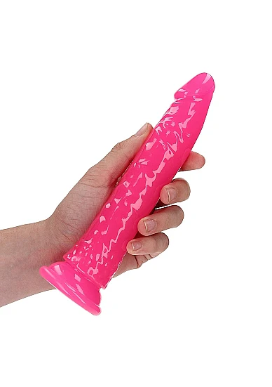 Realrock 8" Glow-N-Dark Dildo Pink - Image 4