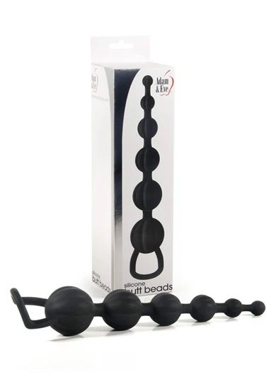 Adam & Eve Silicone Butt Beads Black - Image 2