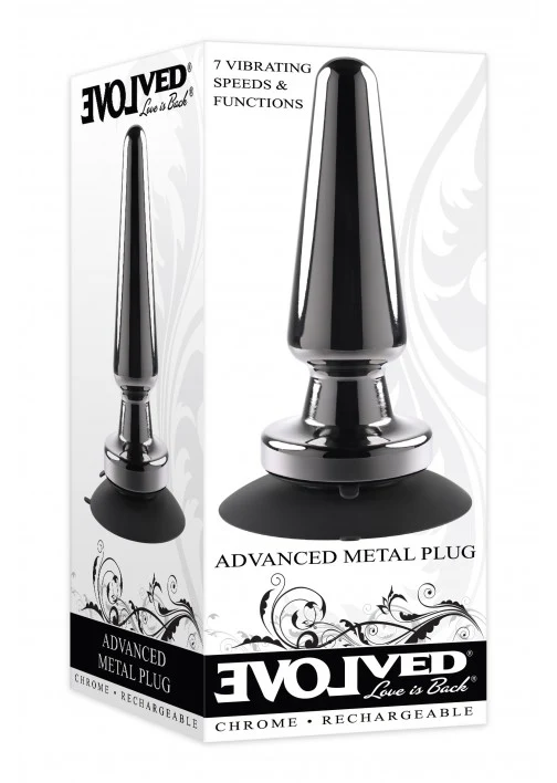 Evolved Advanced Vibrating Metal Butt Plug - Image 2
