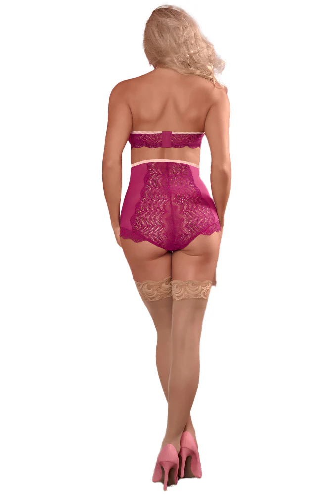 Exposed Bliss Bralette and Panty Set Cranberry L/XL M135 - Image 3