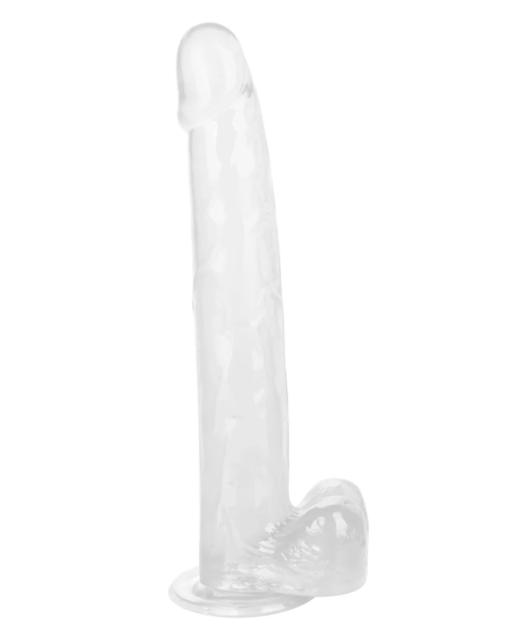 California Exotic Size Queen 12" Dong with Balls Clear - Image 5