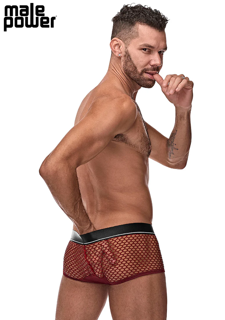 Male Power Cock Pit Mini Cock Ring Short Burgundy XL 120260 - Image 2