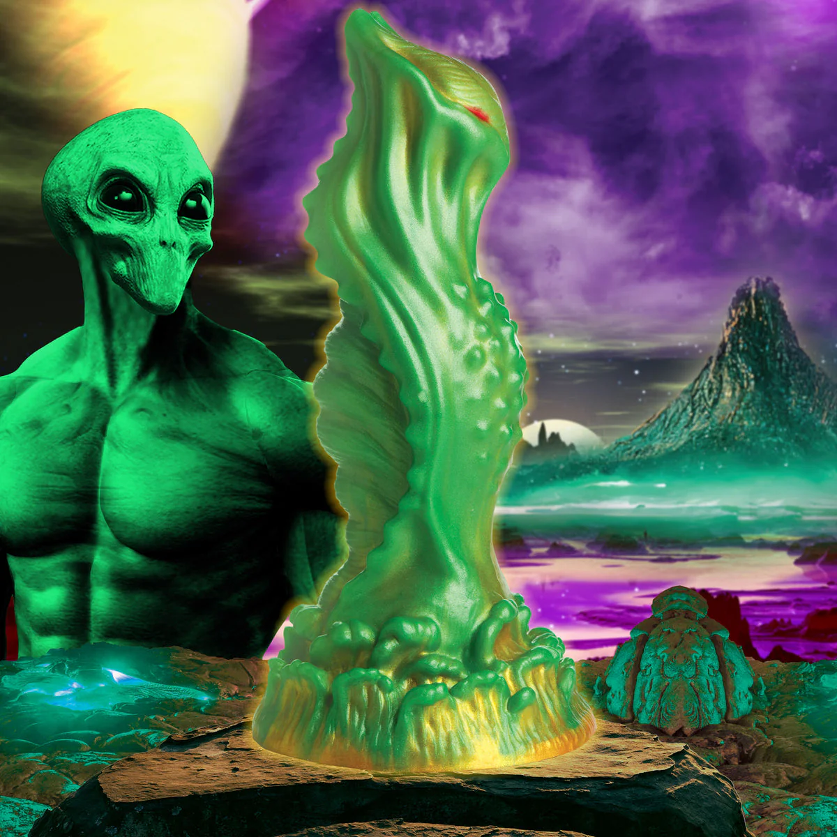 Creature Cocks Nebula 7.6" Silicone Suction Cup Dildo - Image 3