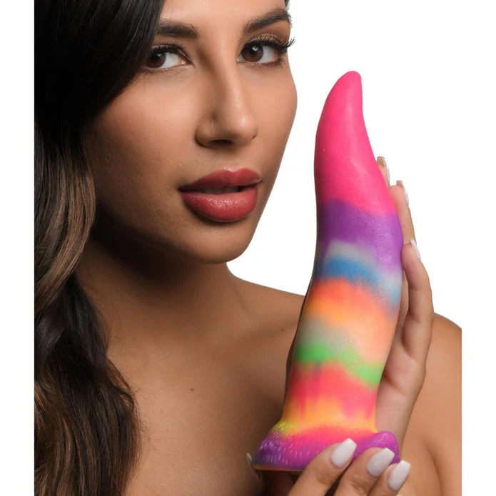 Creature Cocks Unicorn Kiss 8.4" Tongue Glow-In-The-Dark Silicone Dildo - Image 5