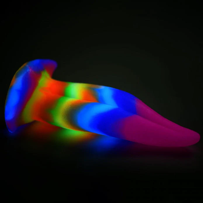 Creature Cocks Unicorn Kiss 8.4" Tongue Glow-In-The-Dark Silicone Dildo - Image 7