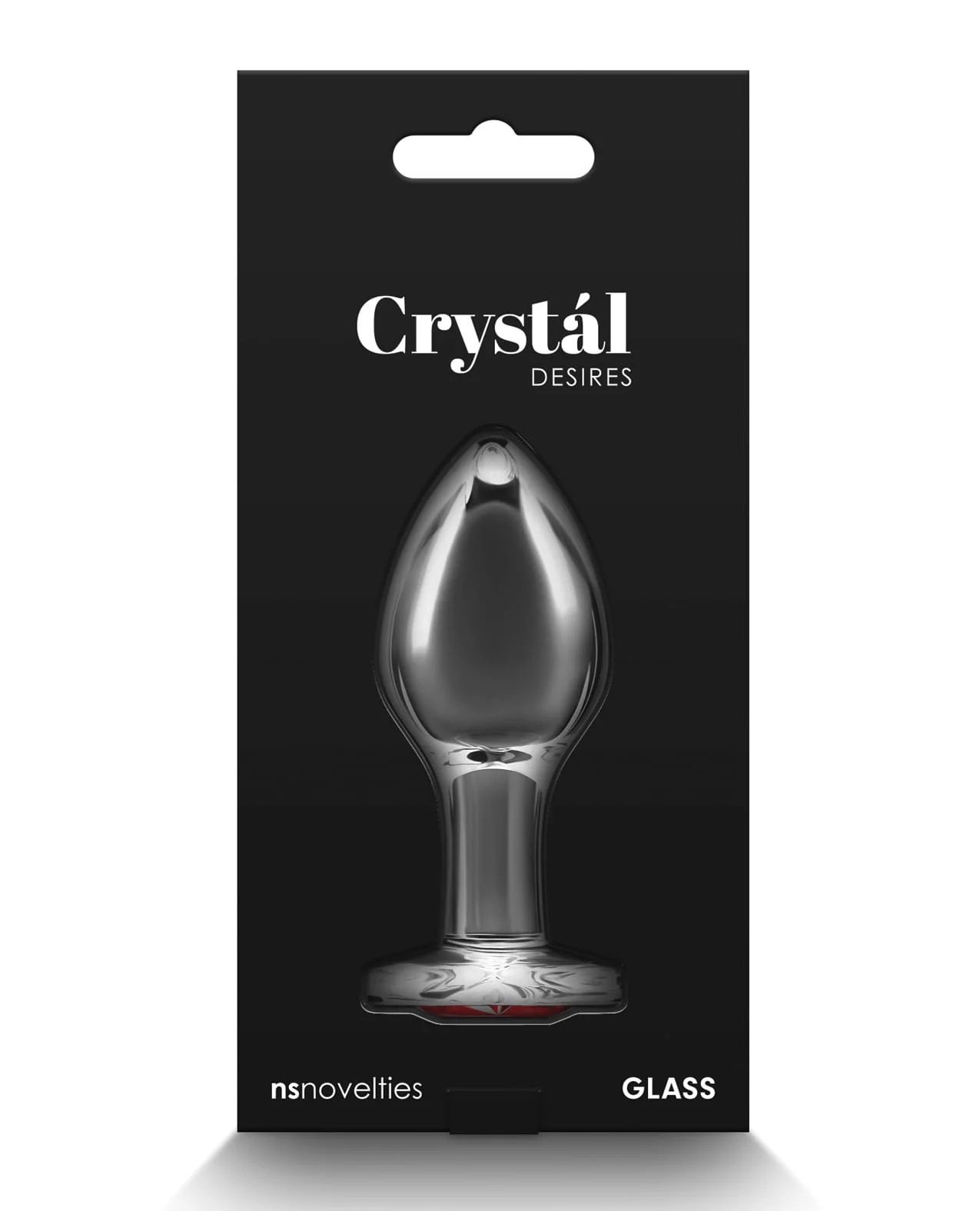 Crystal Desires Glass Heart Gem Butt Plug Medium Red - Image 4