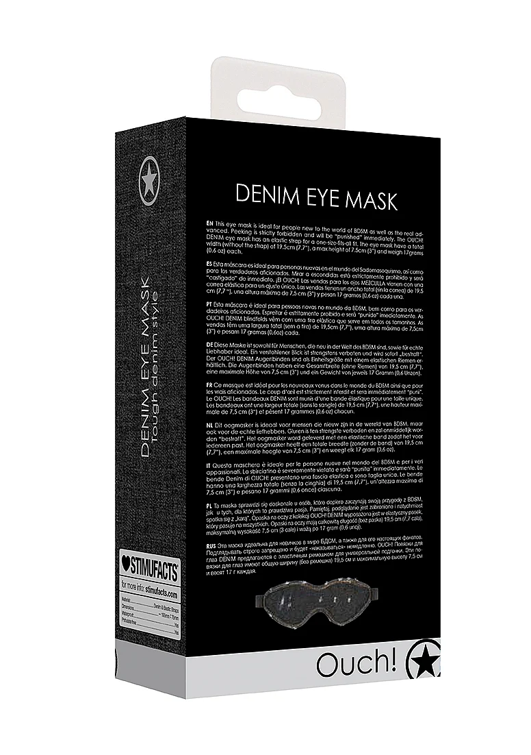 Ouch Denim Eye Mask Black - Image 5