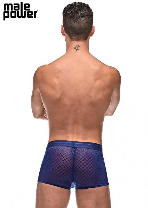Male Power Diamond Mesh Mini Short Navy M - 145264 - Image 3
