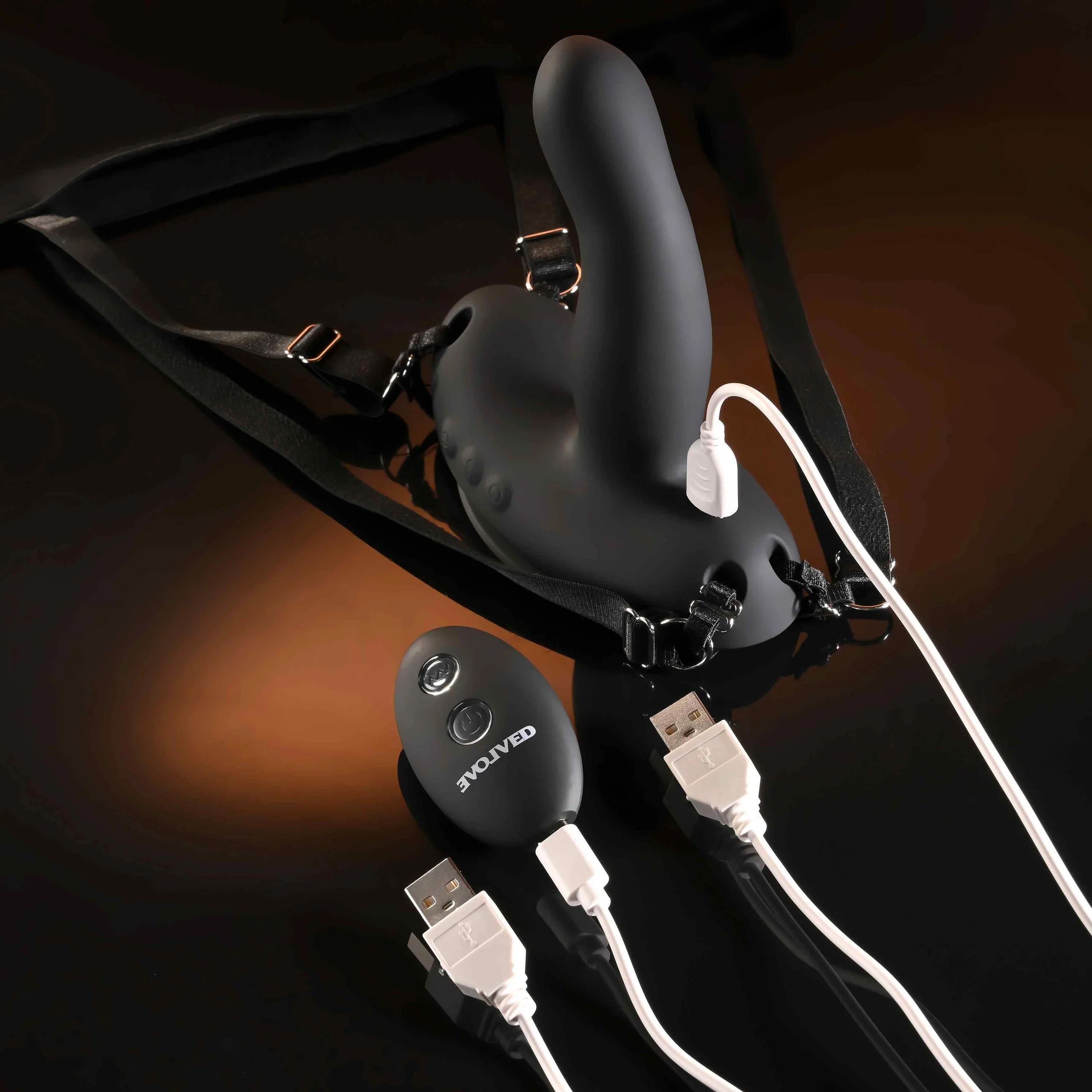 Evolved Come Closer G-Spot Strap On Vibrator with Harness - Image 11