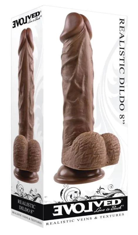 Evolved Realistic Dildo 8" Dark - Image 4