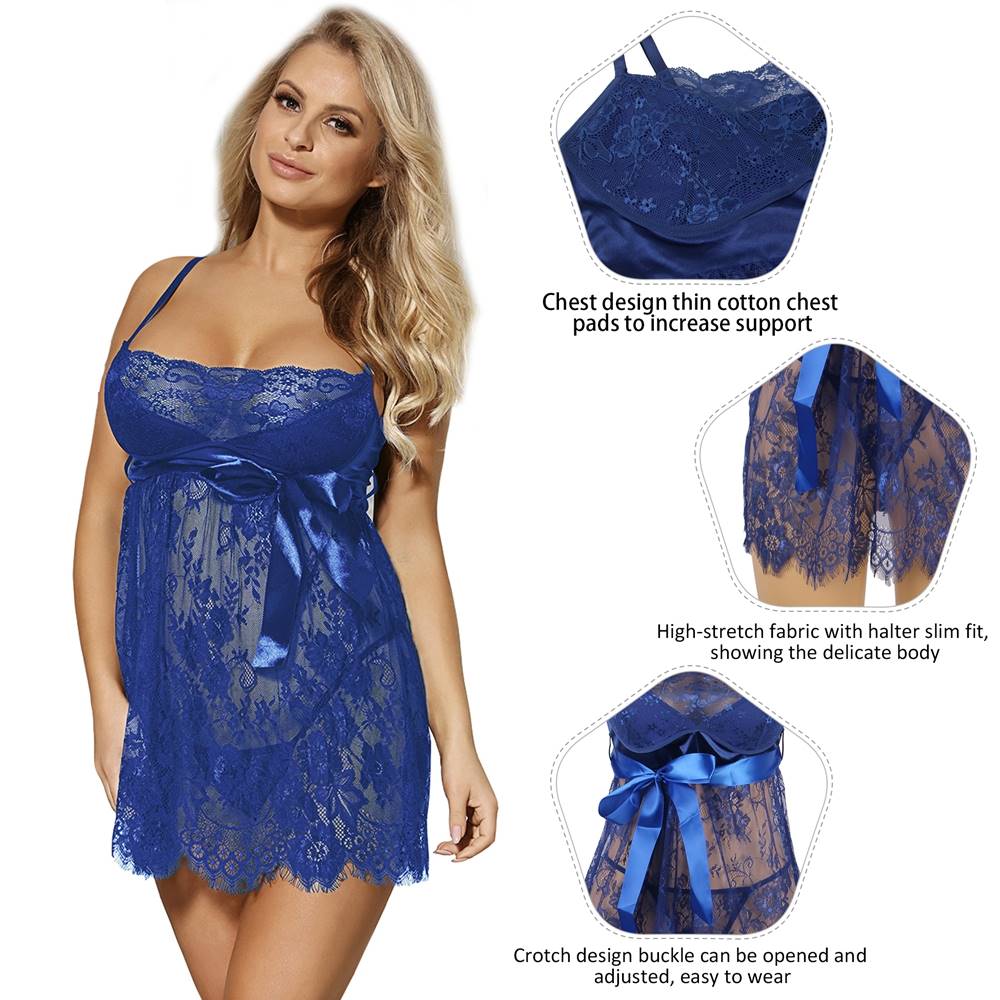 Oh Yeah Eyelash lace Blue XS/S - R80456-4 - Image 5