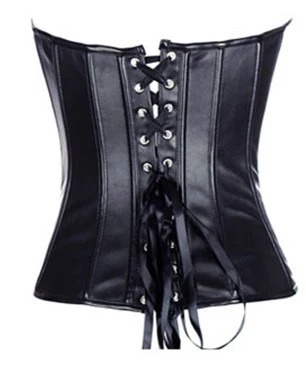 Oh Yeah Faux Leather Corset Black XL - A2803 - Image 2