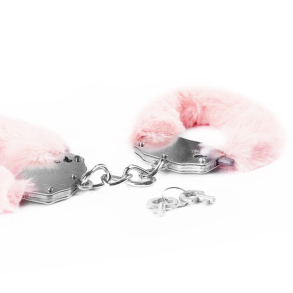 Love Toy Fluffy Hand Cuffs Pink LV1501 - Image 3