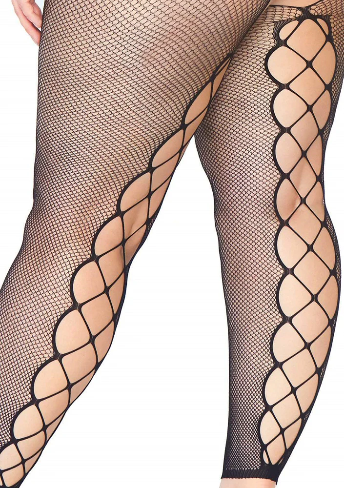 Leg Ave Footless Fishnet Bodystocking Queen - 89084X - Image 4