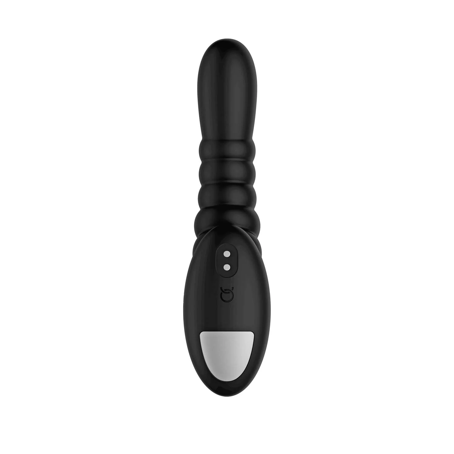 Forto Ribbed Pro Vibrating Anal Massager Black - Image 2