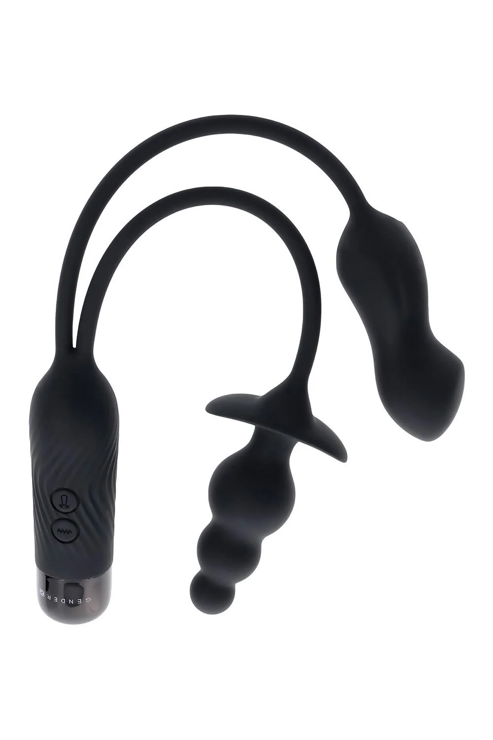 Double My Pleasure Beaded Plug and Mini-Vibe