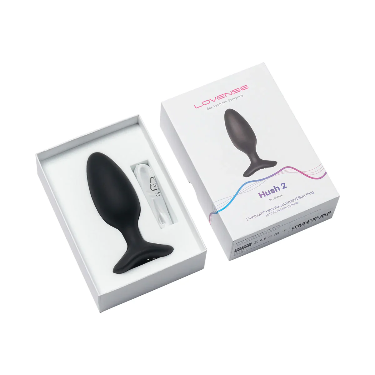 Lovense Hush 2 App-Controlled Silicone Vibrating Butt Plug 1.75" - Image 6