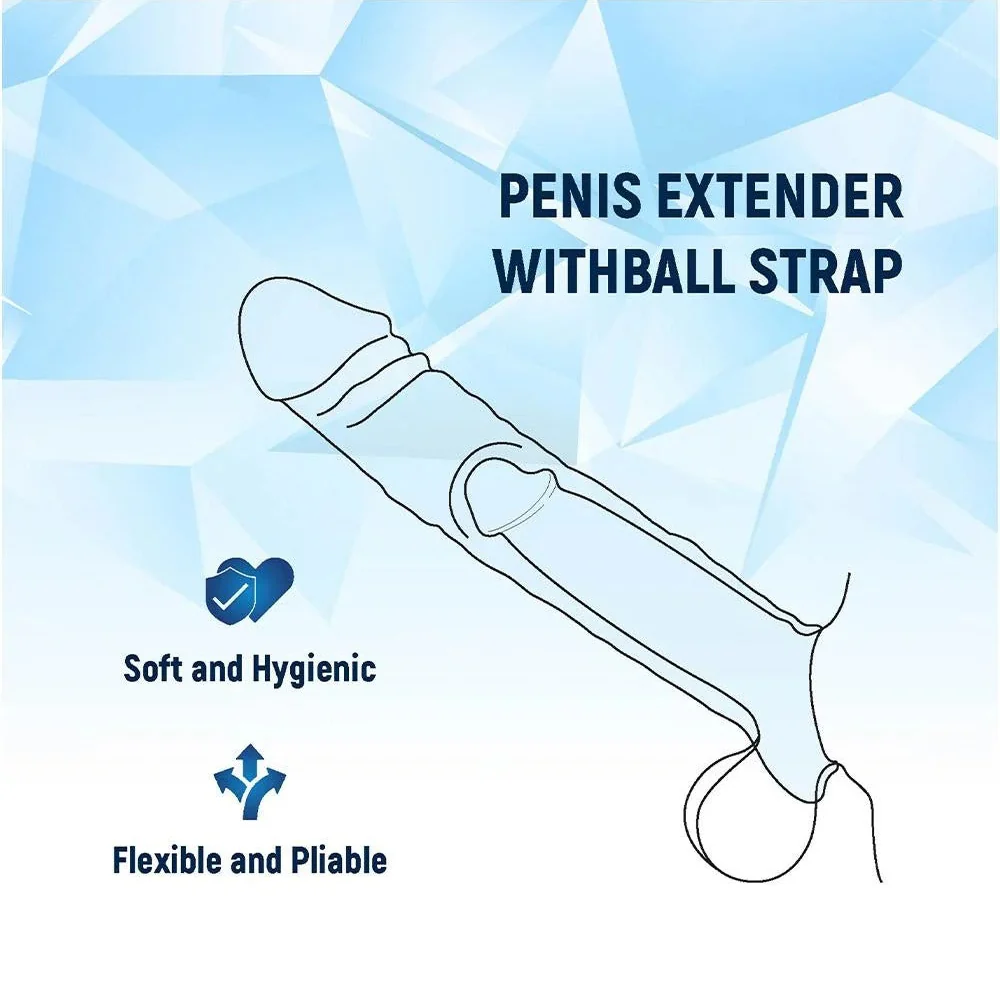 Ice Crystals Collection Length Enhancer Penis Extender Sleeve 7.5" - Image 3