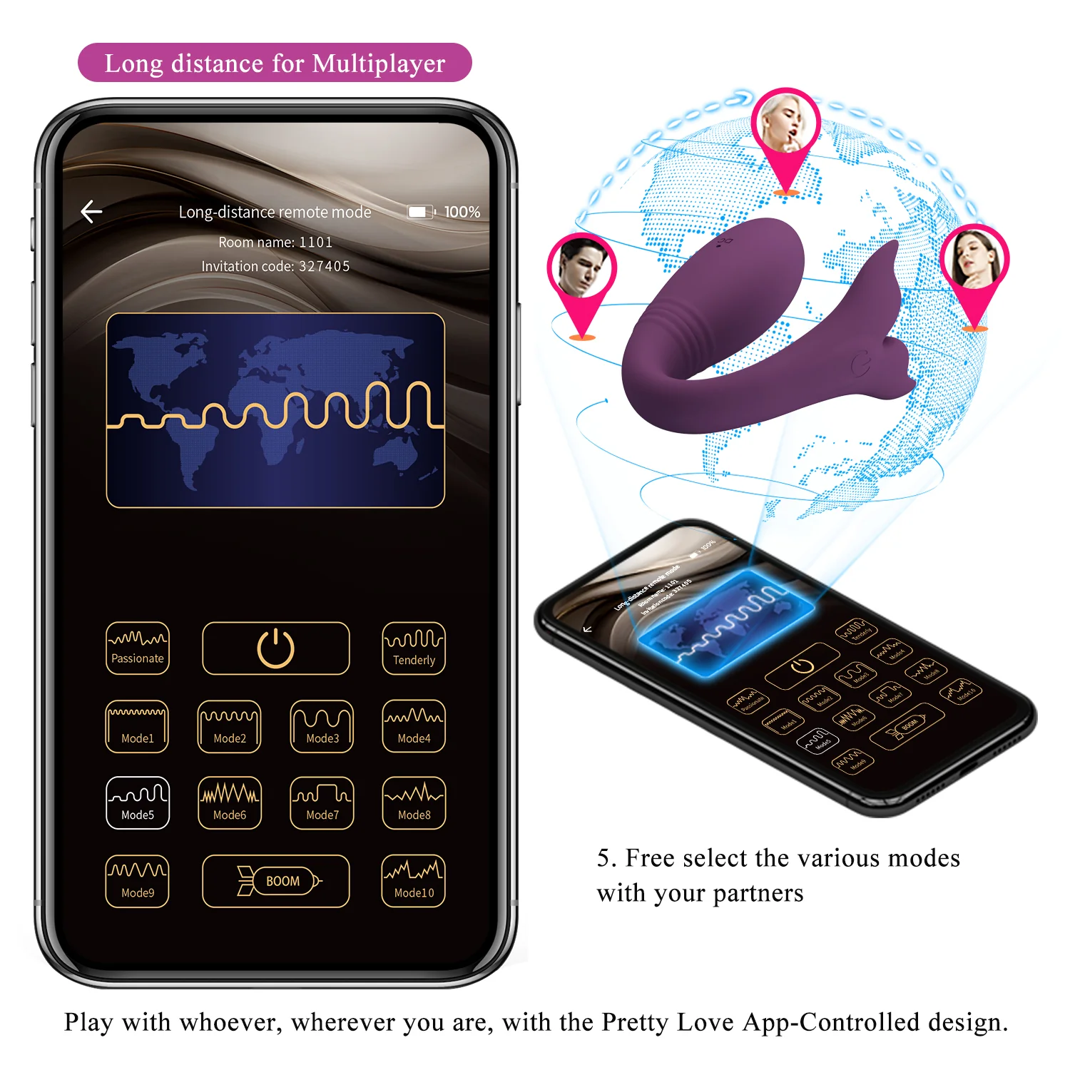 Pretty Love Jayleen Couple's Vibrator - 911HP - Image 9
