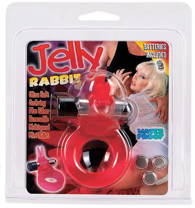 Jelly Rabbit Ultra Soft Cock Ring Red - Image 2
