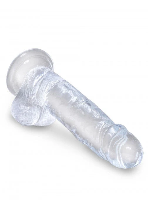 King Cock 7" Cock with Balls Clear - Image 3