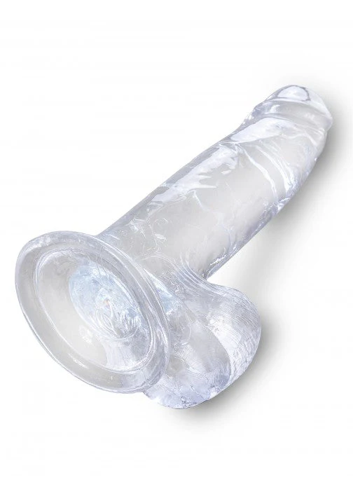 King Cock 7" Cock with Balls Clear - Image 4