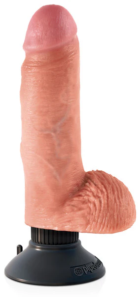King Cock 7" Vibrating Cock with Balls - Image 2