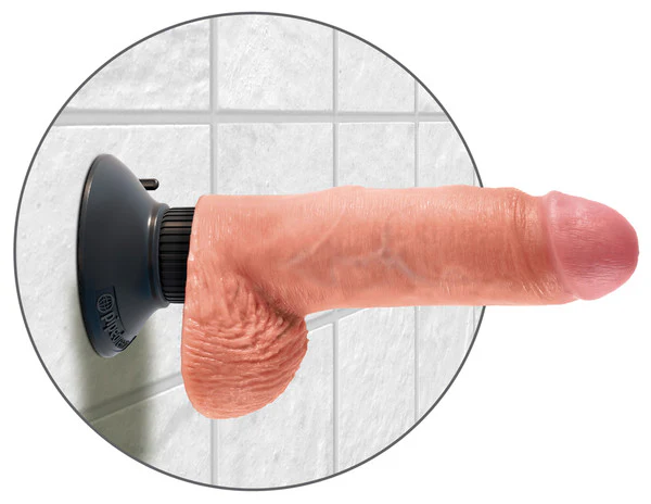 King Cock 7" Vibrating Cock with Balls - Image 4