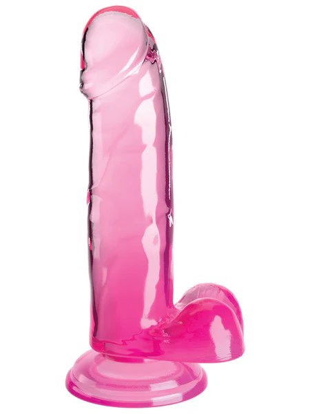 King Cock Clear Pink 7" with Balls - Image 2
