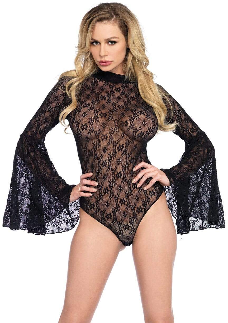 Leg Ave Lace Bell Sleeve Bodysuit 89208 O/S - Image 3