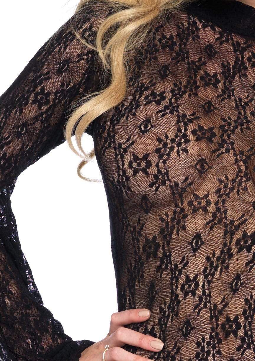 Leg Ave Lace Bell Sleeve Bodysuit 89208 O/S - Image 5