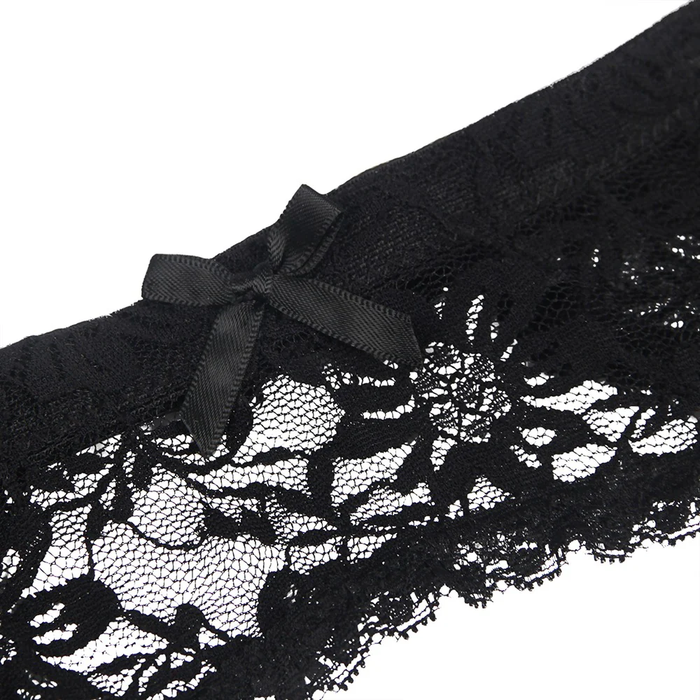 Lace Garter Panties P5201-1 Black 3XL/4XL - Image 9