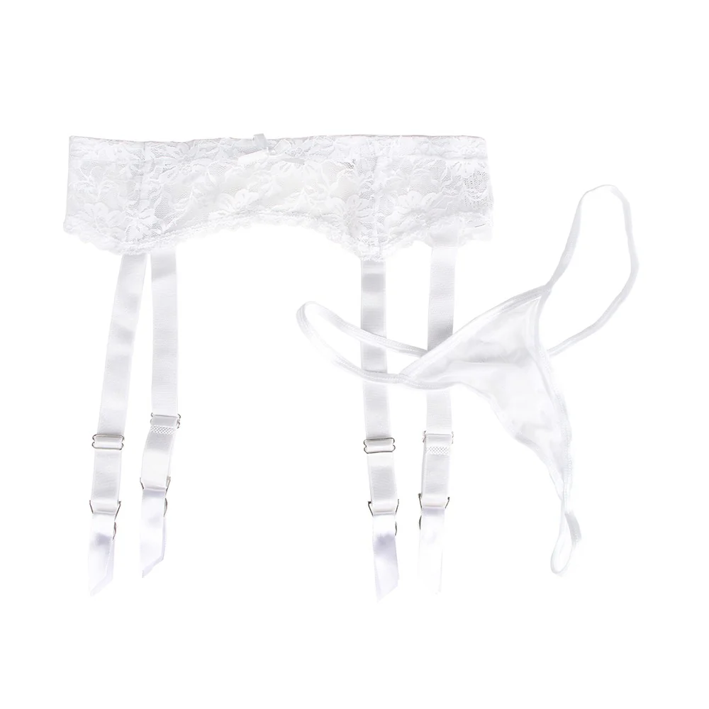 Lace Garter Panties P5201-2 White 3XL/4XL - Image 5