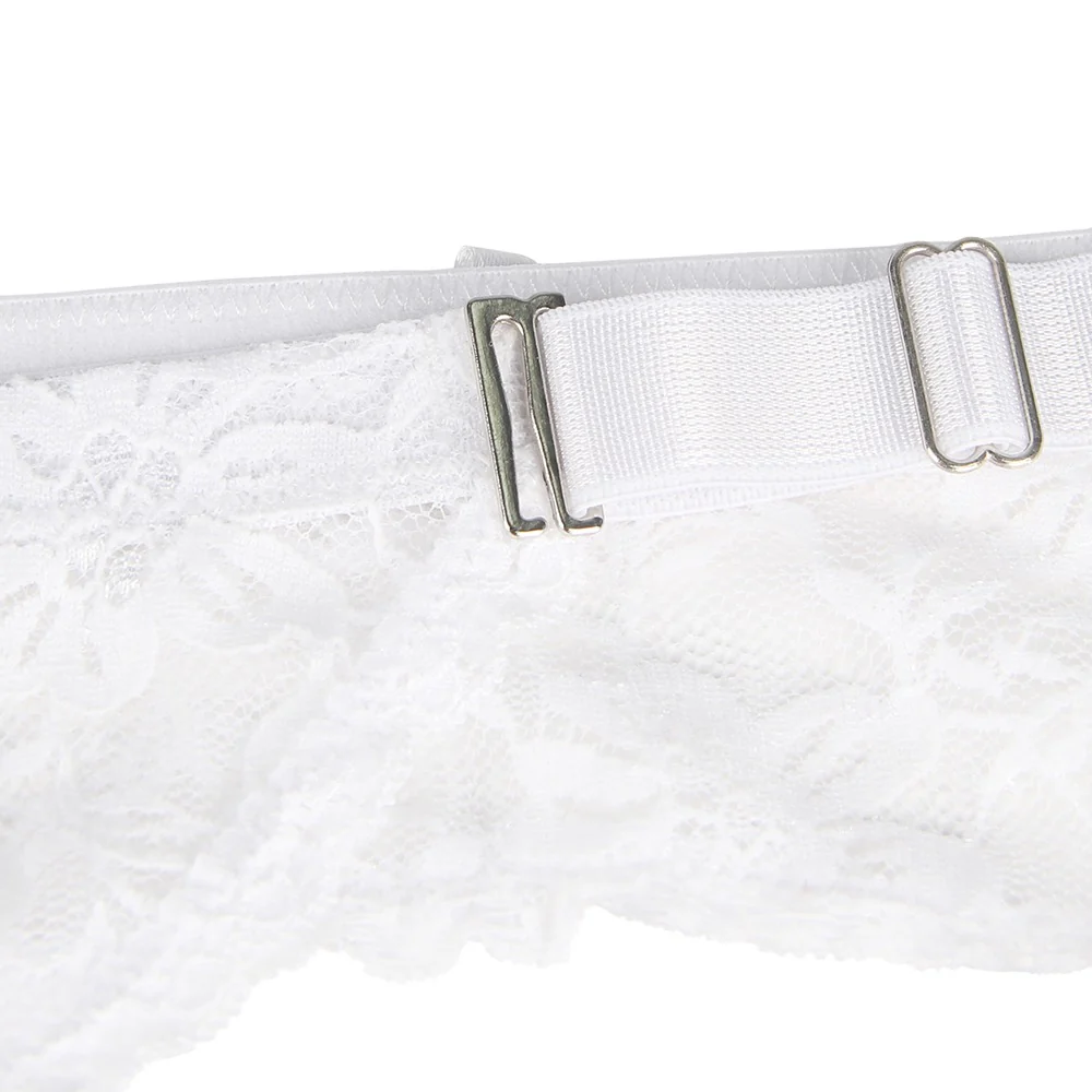 Lace Garter Panties P5201-2 White 3XL/4XL - Image 7